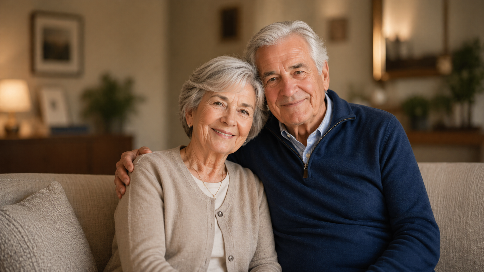 Pareja tranquila y protegida
